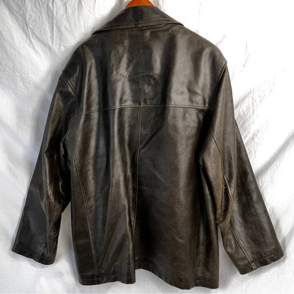 Wilsons Leather M Julian Vintage Men XL Leather Jacket Brown Quilted Lining Vest - Picture 12 of 16